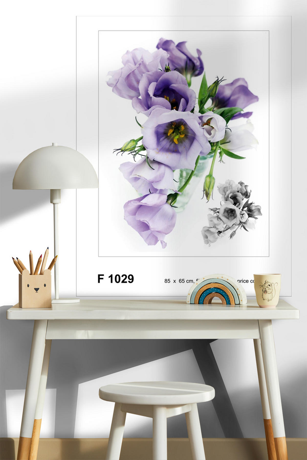 WANDTATTOO Blumen 85 x 65 cm - Lila, Papier (85/65/65cm) - Sanders & Sanders