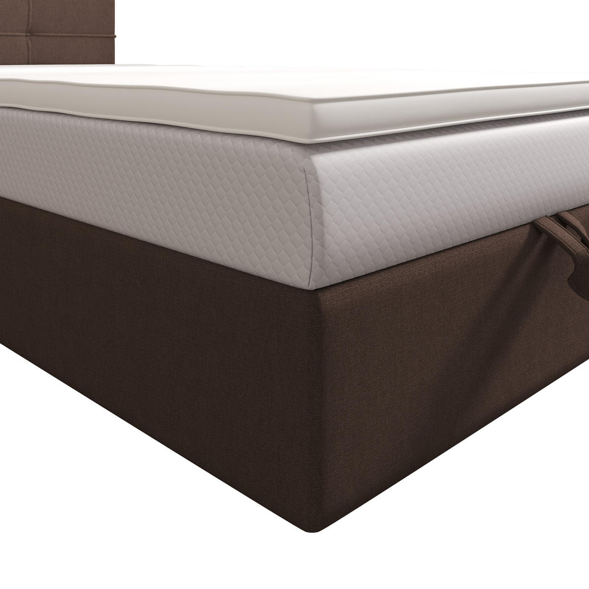 BOXBETT DUO 1 100x200 Cosmic 800, mit Matratze H3 und Topper, Dunkelbraun - Dunkelbraun, Holz/Kunststoff (100/200cm) - Bedante