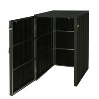 MÜLLTONNENBOX XL 1er-/2er-WPC HxBxT 117x80x105cm Metall Holzoptik erweiterbar Anthrazit - Anthrazit, Metall (80/117/105cm) - PROREGAL