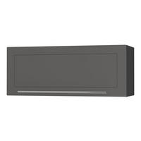 KLAPPHÄNGESCHRANK Kvantum W4B/90-AV Graphit Matt / Schwarz Matt 90 / 32,5 / 36cm - Schwarz/Graphitfarben, Holz/Holzwerkstoff (90/36/32.5cm) - Feldmann-Wohnen