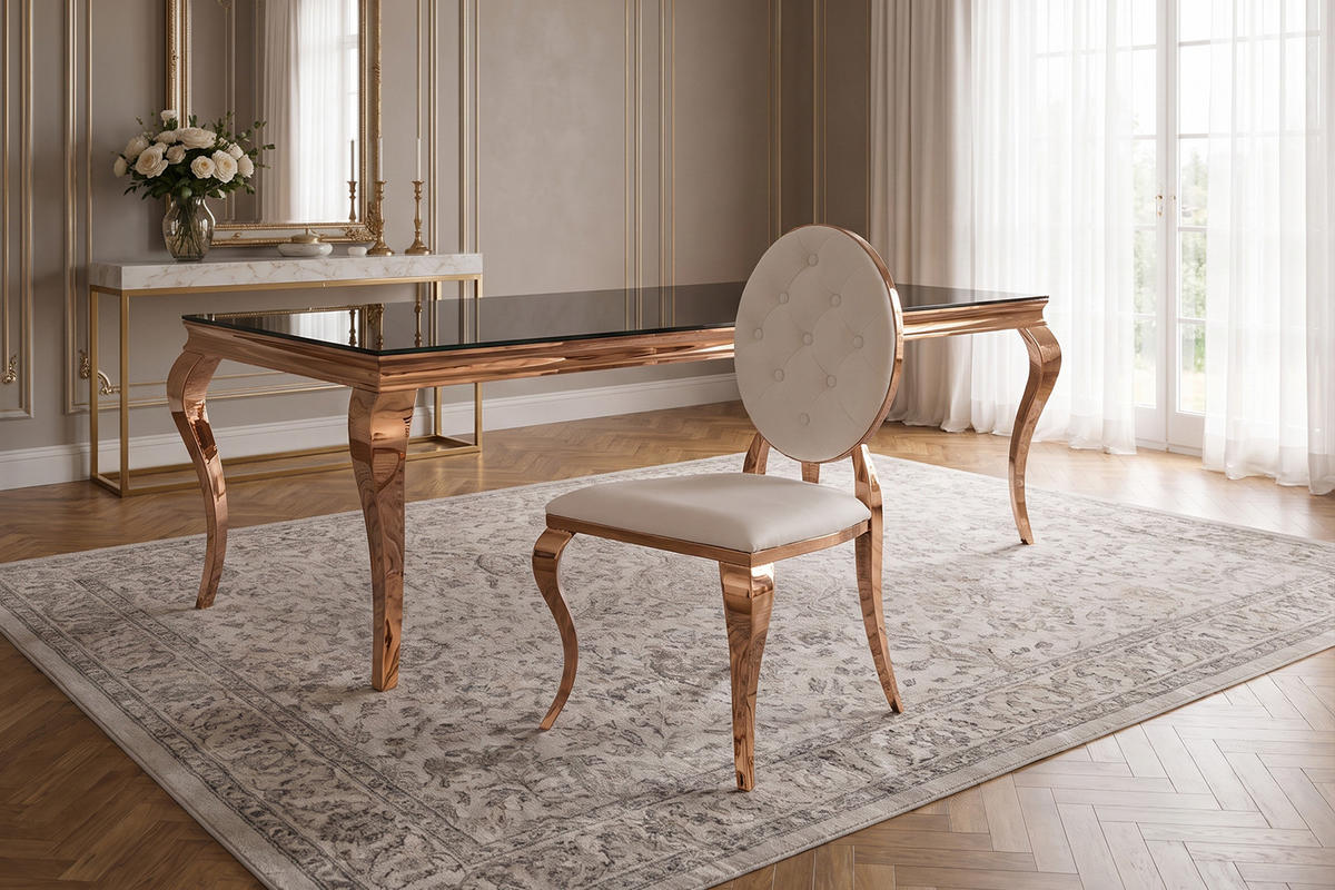 ESSZIMMERSTUHL LINDA Cremeweiß Velvet - Creme, Textil (50/92/56cm) - KAWOLA