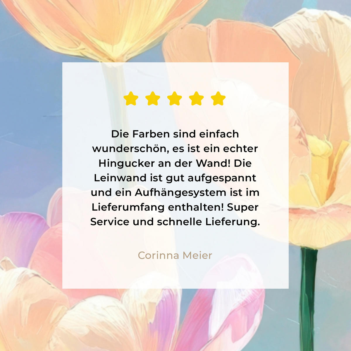 LEINWANDBILD Tulpen - Rosa Akzente - Blau Wandbild Wohnzimmer 60x80 cm - Pastellblau, Textil (60/80cm) - MuchoWow