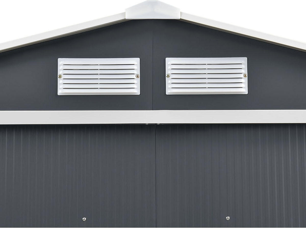 METALL-GARTENHAUS vegas Grau - Grau, Metall (277/202/319cm) - Habitat Garten