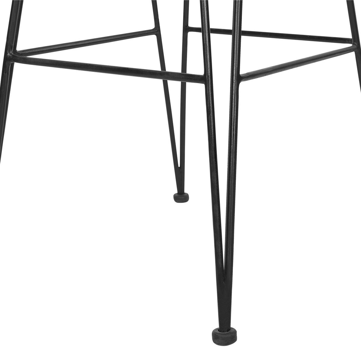 BARHOCKER 2er-Set Rattan Beige Cassita - Beige, Naturmaterialen/Metall (43/103/47cm) - Beliani