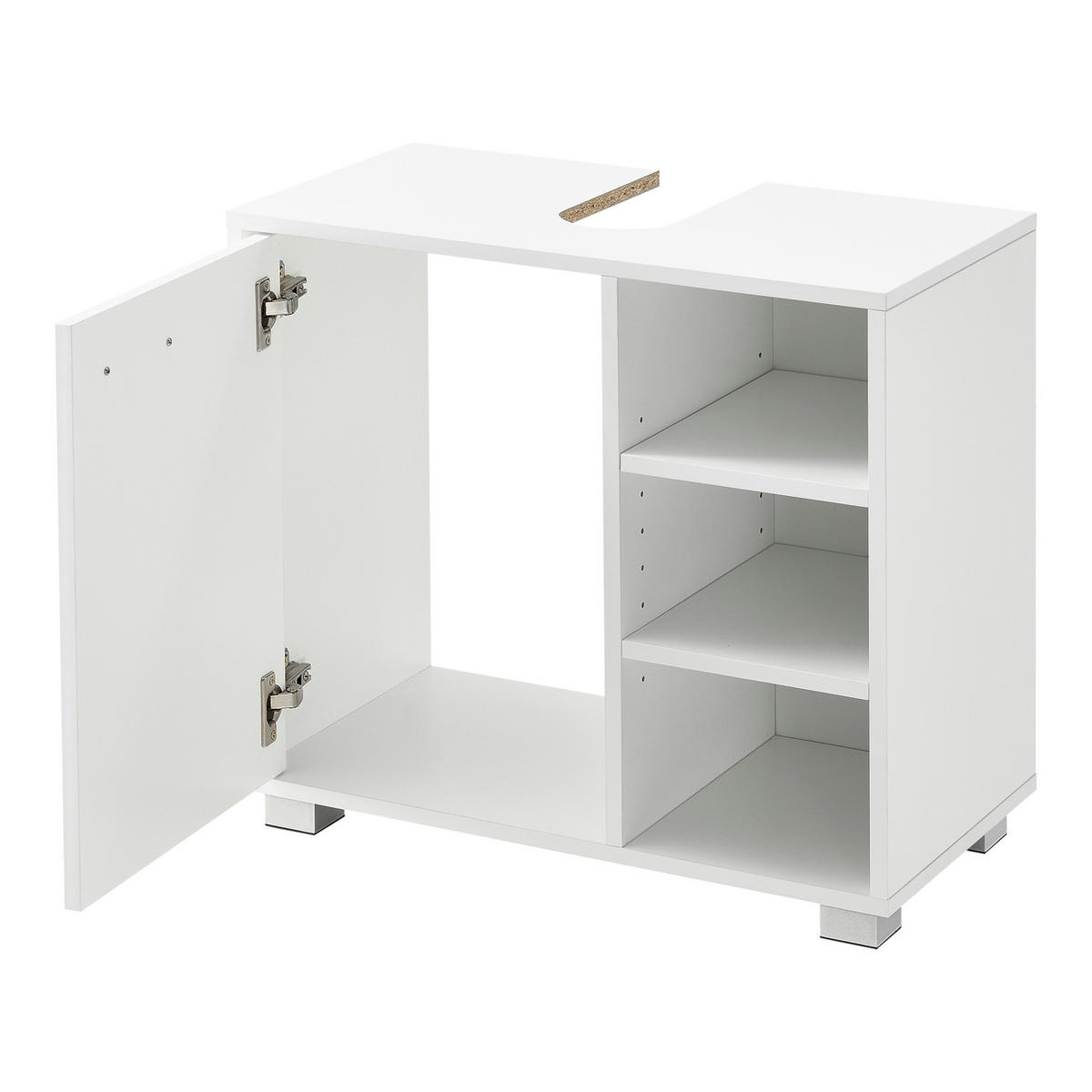 WASCHBECKENUNTERSCHRANK Narvik - Weiß, Holzwerkstoff (60/55.6/31cm) - [en.casa]
