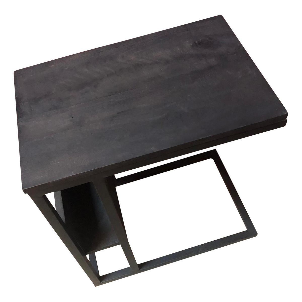 BEISTELLTISCH Slider Mangoholz 48 cm / 32 cm Schwarz - Schwarz, Holz (32/48/53cm) - Villa Möbel