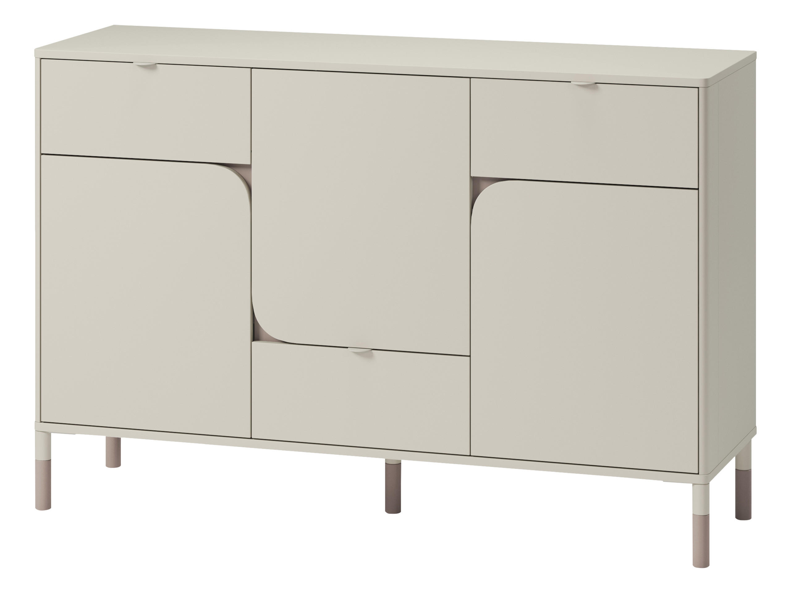 KINDERKOMMODE Harmony 3D3S HR06 - Kaschmir/Trüffeleichefarben, Holzwerkstoff/Kunststoff (130/87/40cm) - MIRJAN24