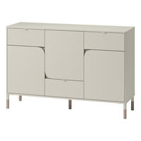 KINDERKOMMODE Harmony 3D3S HR06 - Kaschmir/Trüffeleichefarben, Holzwerkstoff/Kunststoff (130/87/40cm) - MIRJAN24
