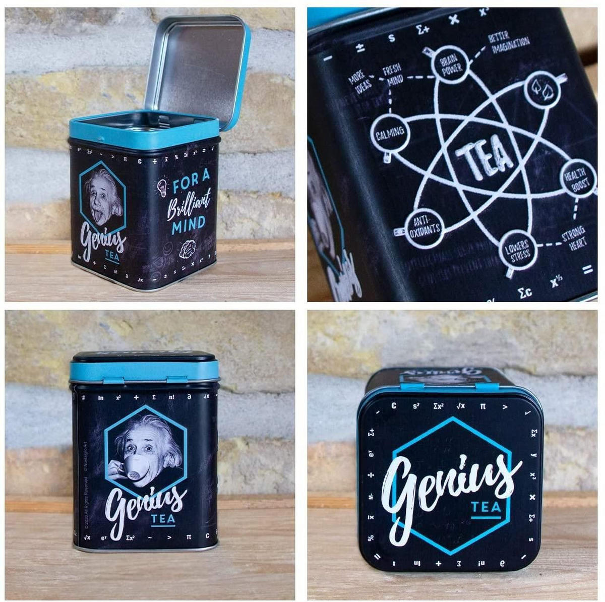 TEEDOSE Celebrities Einstein Genius Tea - Multicolor, Metall (1/9.5cm) - Nostalgic-Art