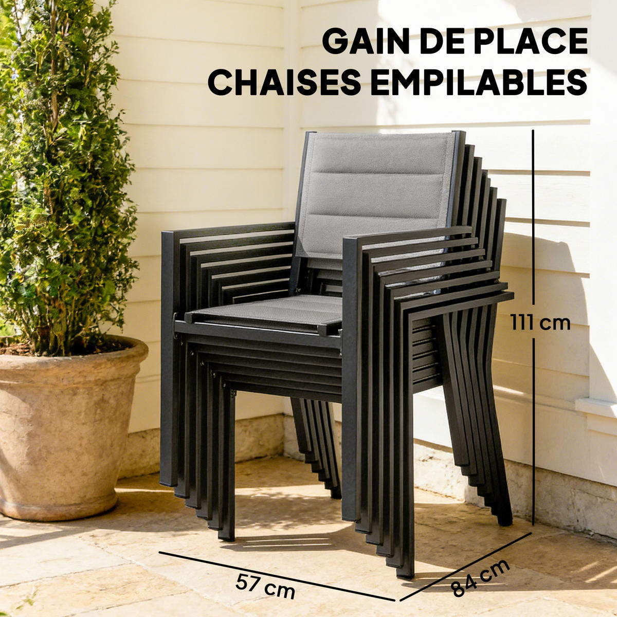 GARTENTISCHGRUPPE DE-18117 ausziehbar 90-180 cm, Aluminium/Textilene Grau - Grau, Metall - ComfortXL