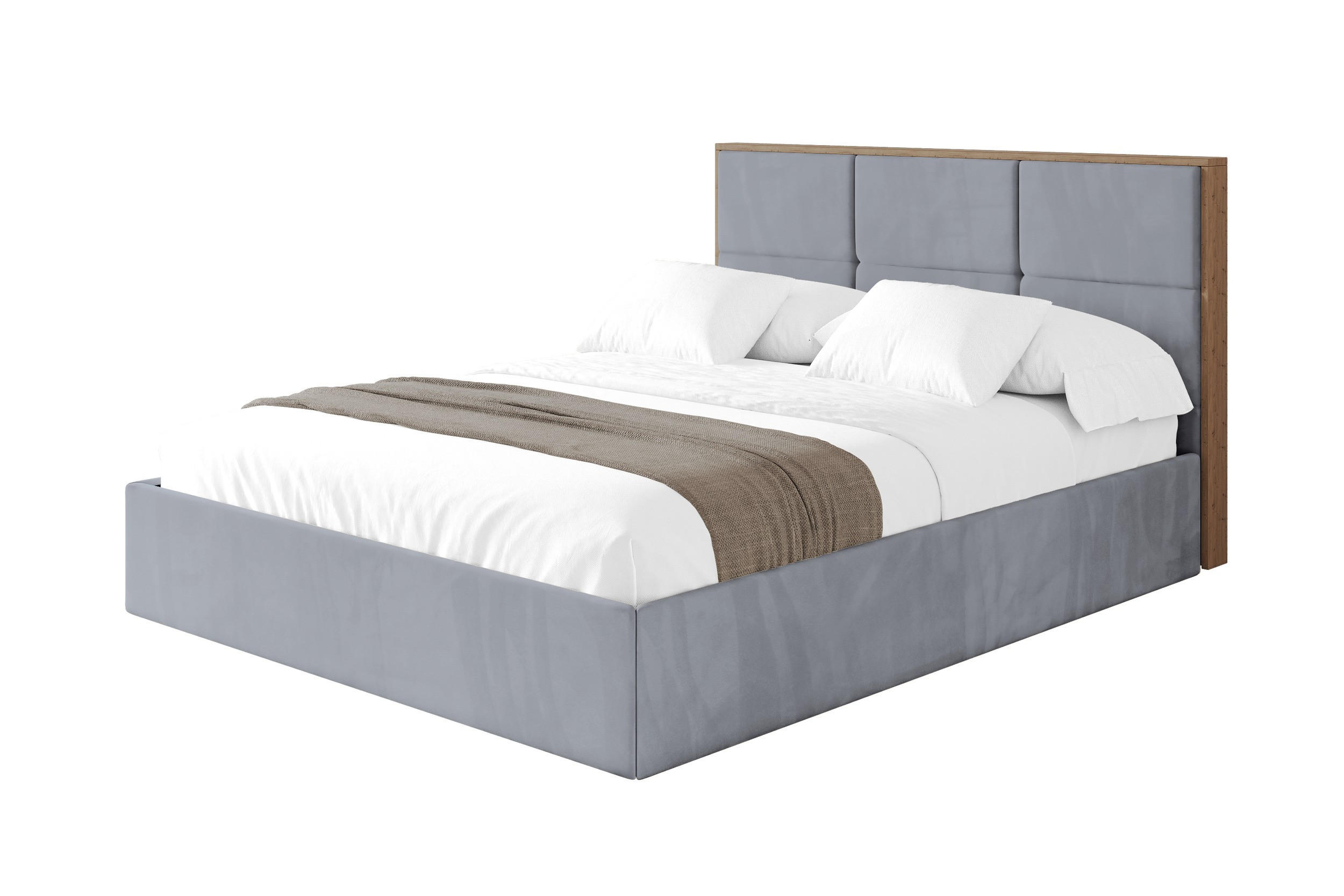 Altdecor Polsterbett Grau 180x200 cm