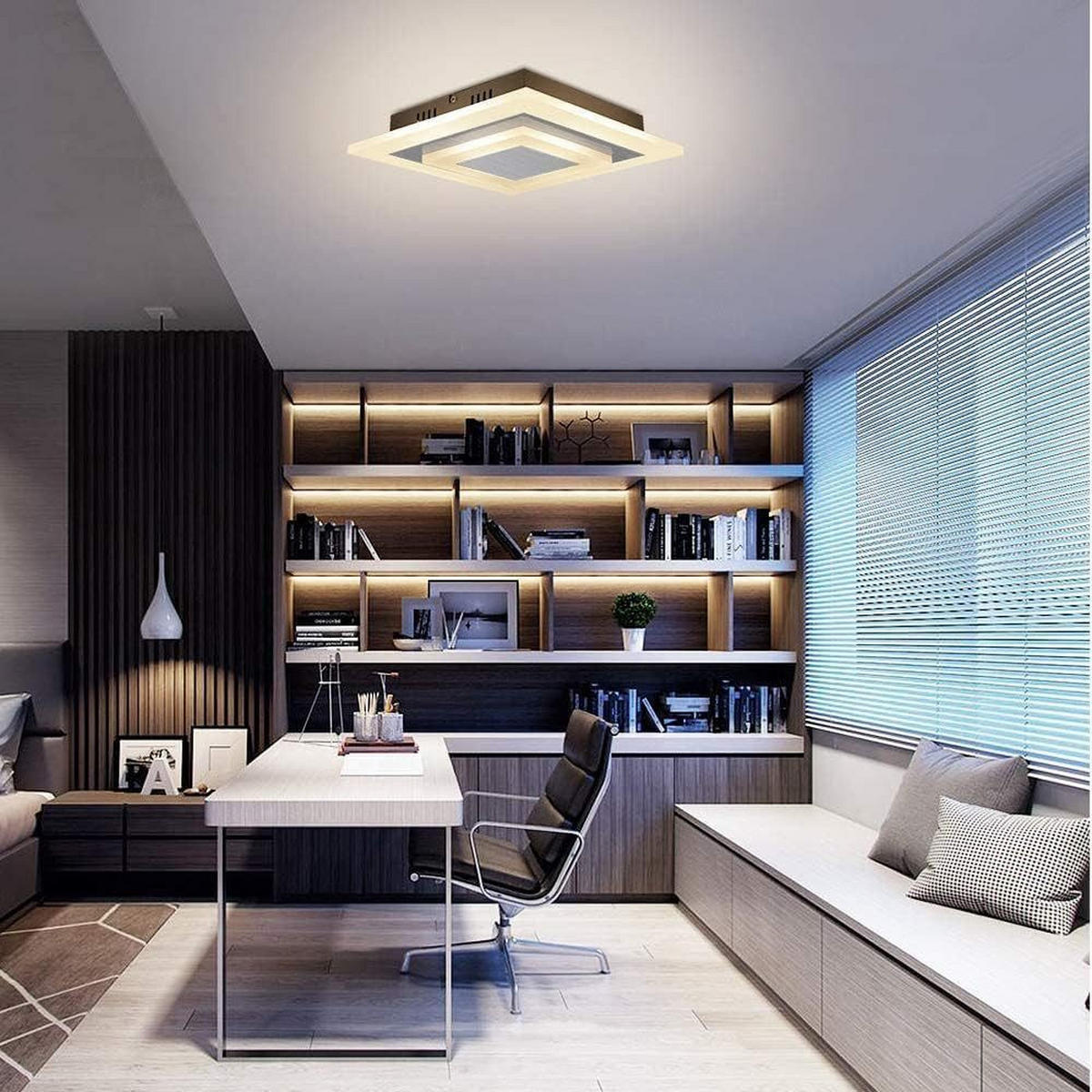 LED-DECKENLEUCHTE Claus 30/30/6 cm - Weiß, Metall (30/30/6cm) - Nettlife