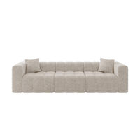 POHOVKA 3-MÍSTNÁ DONY-3 315x90x71 cm Béžová Žinylka - černá/šampaňská, kompozitní dřevo/textil (315/71/90cm) - ALTDECOR
