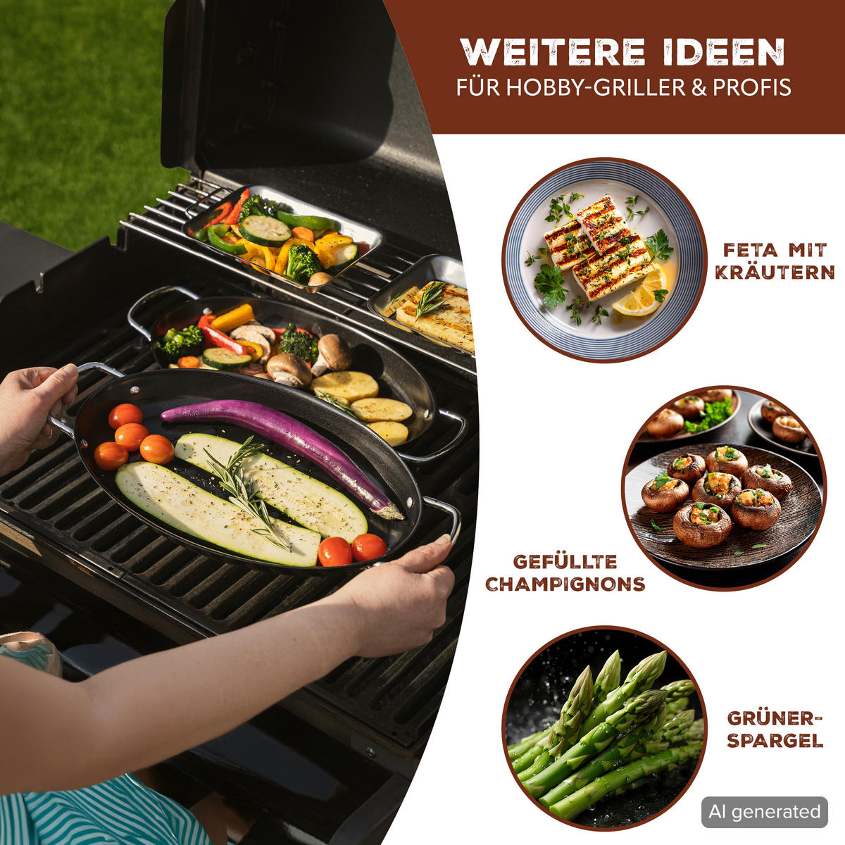 FISCH-GRILLPFANNE 2er-Set, schwarz, Metall - Schwarz, Metall (39.5/3.5/20.5cm) - bremermann