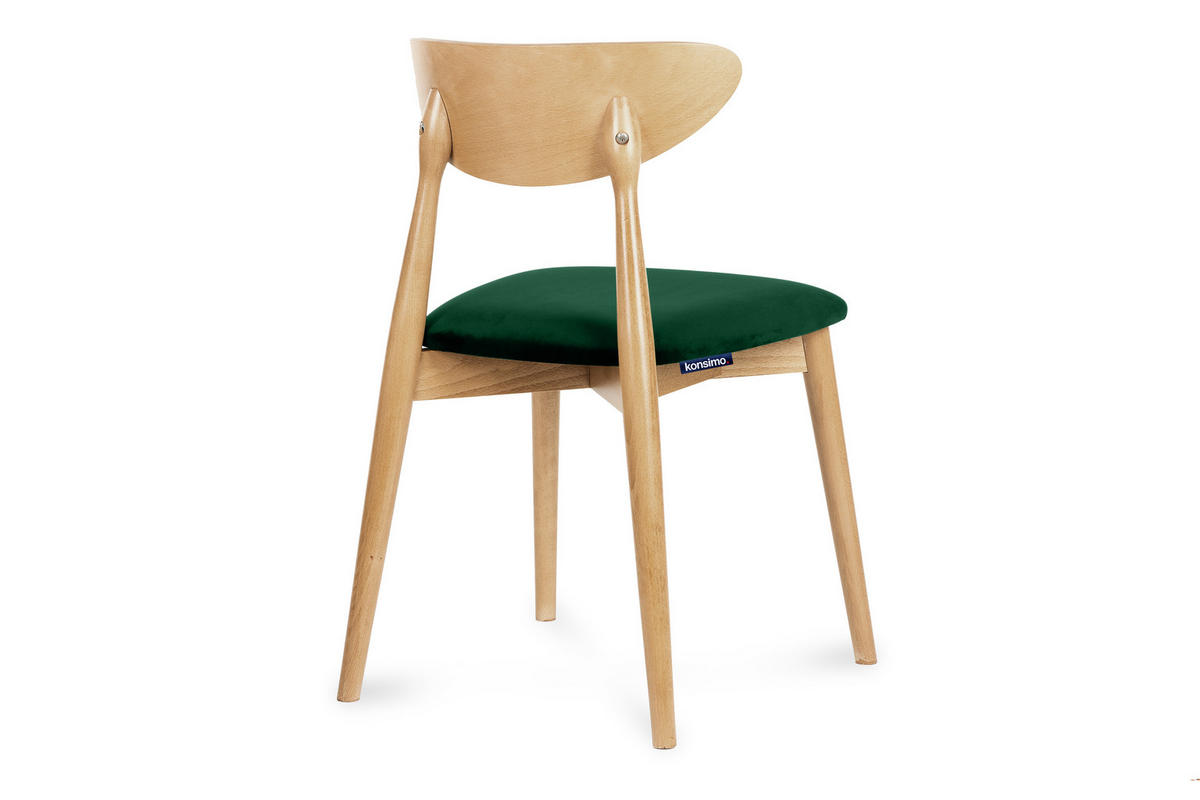 ESSZIMMERSTÜHLE RABI (2er-Set), Dunkelgrün / Eiche hell - Dunkelgrün/Eichefarben, Holz/Buchenholz (47/79/45cm) - KONSIMO®