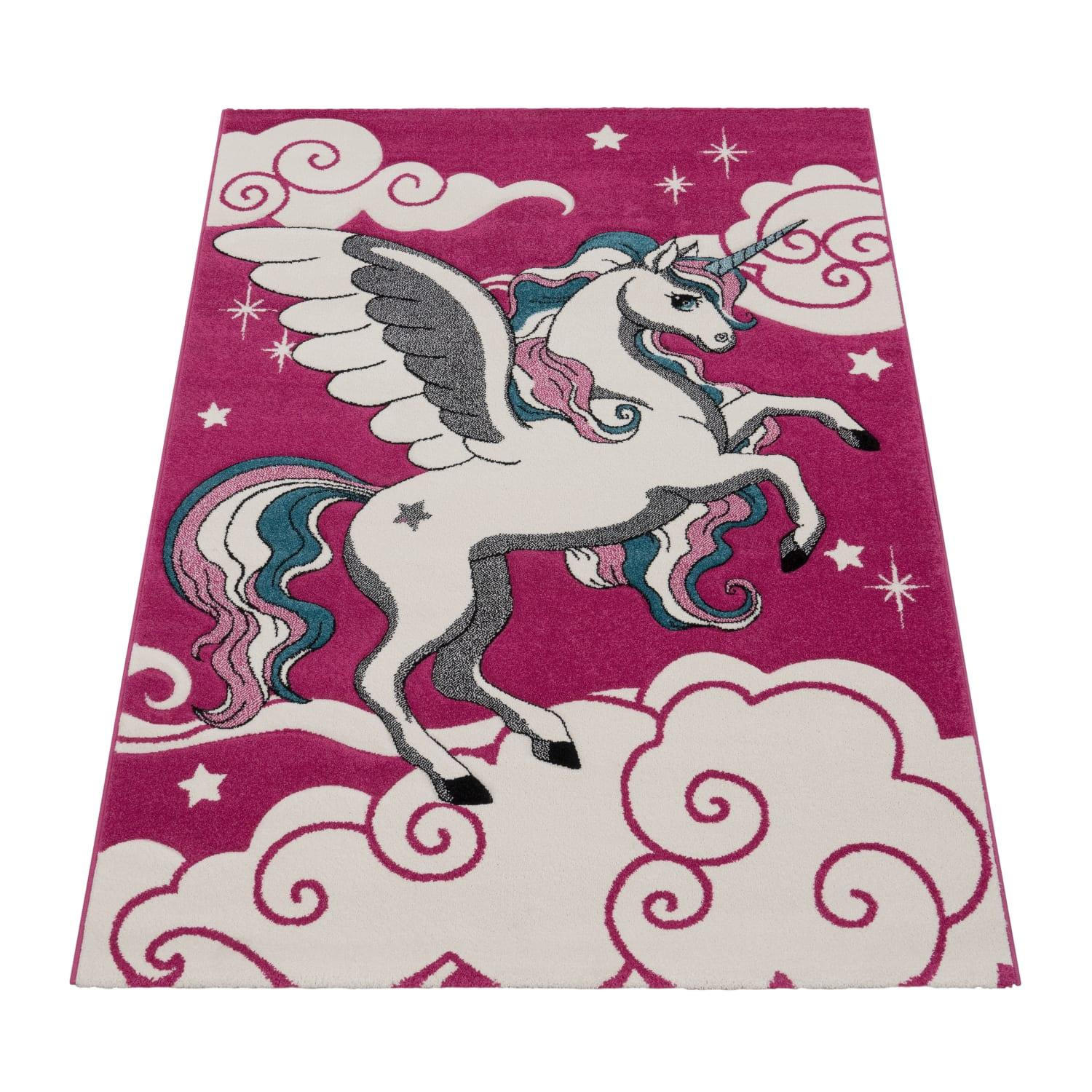 KINDERTEPPICH DIAMOND 640 FUCHSIA 80X150 - Pink, Kunststoff (80/150cm) - Paco Home