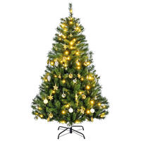 WEIHNACHTSBAUM DE-41585 LED und Schmuck, 150 cm Grün - Grün, Kunststoff (150cm) - ComfortXL