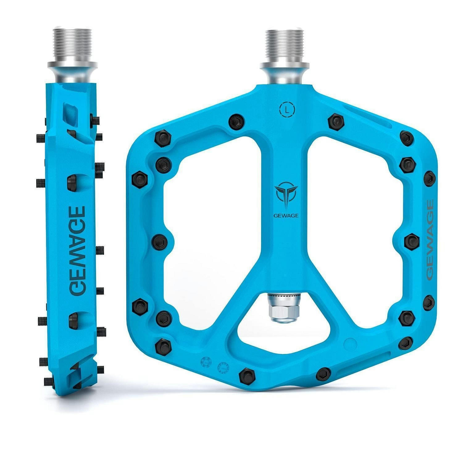 FAHRRADPEDALE Mountainbike rutschfest Nylonfaser Blau - Blau, Kunststoff (11/1.5/11.5cm)