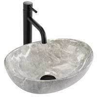 AUFSATZWASCHBECKEN SOFIA MINI GRIGIO 35/26/12,5 cm - Grau, Keramik (35/12.5/26cm) - REA