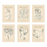 POSTER Set Mit 6 Illustrationen Von Pablo Picasso Harmonie A3 Rahmenlos - Klar, Papier (29/3cm) - Nacnic