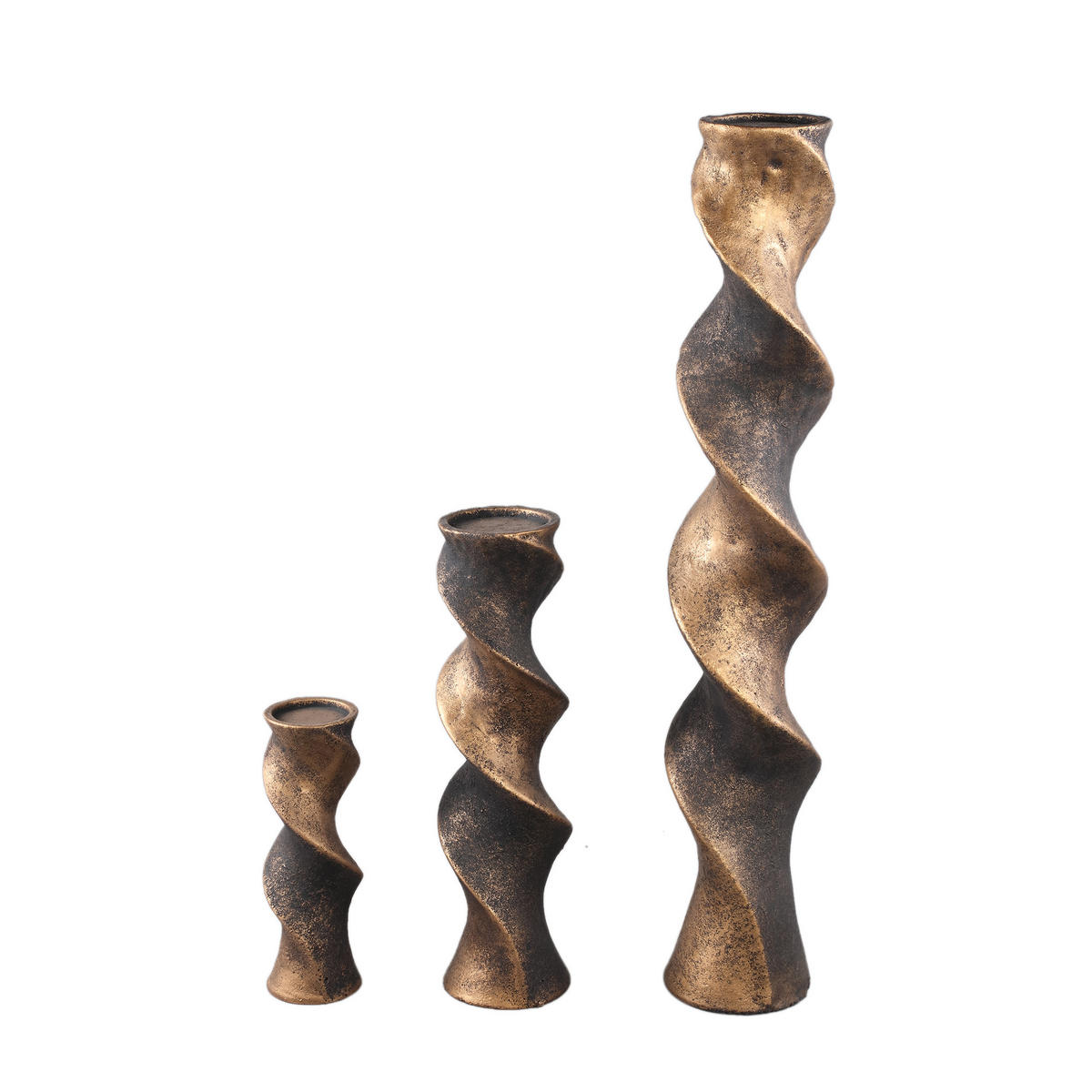 KERZENHALTER Bryah Schwarz 16/16/90cm - Schwarz, Stein (16/90/16cm) - PTMD Collection