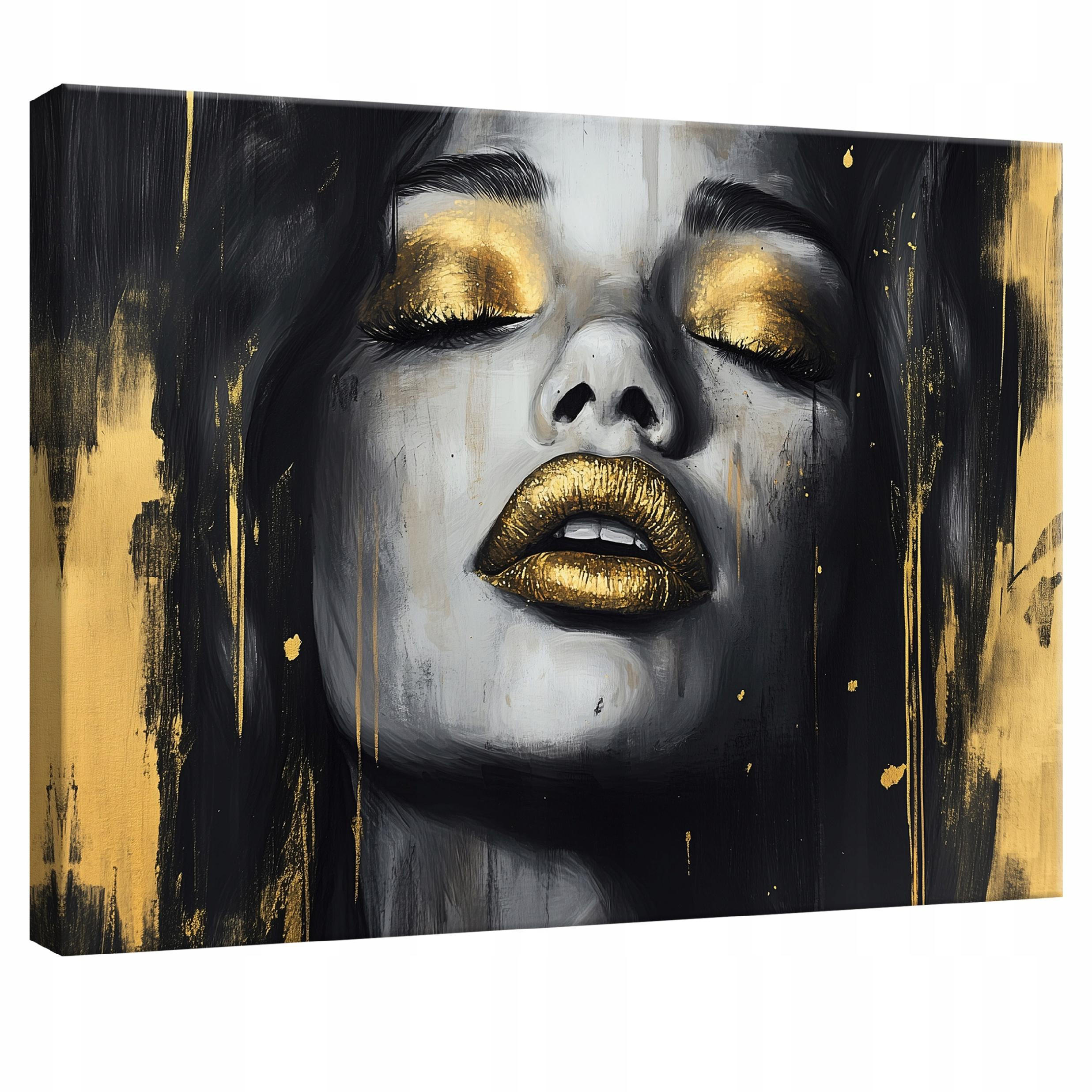LEINWANDBILD Abstrakt Frau Schwarz Modern groß 100x70 - Multicolor, Holzwerkstoff (100/70cm) - Wallarena