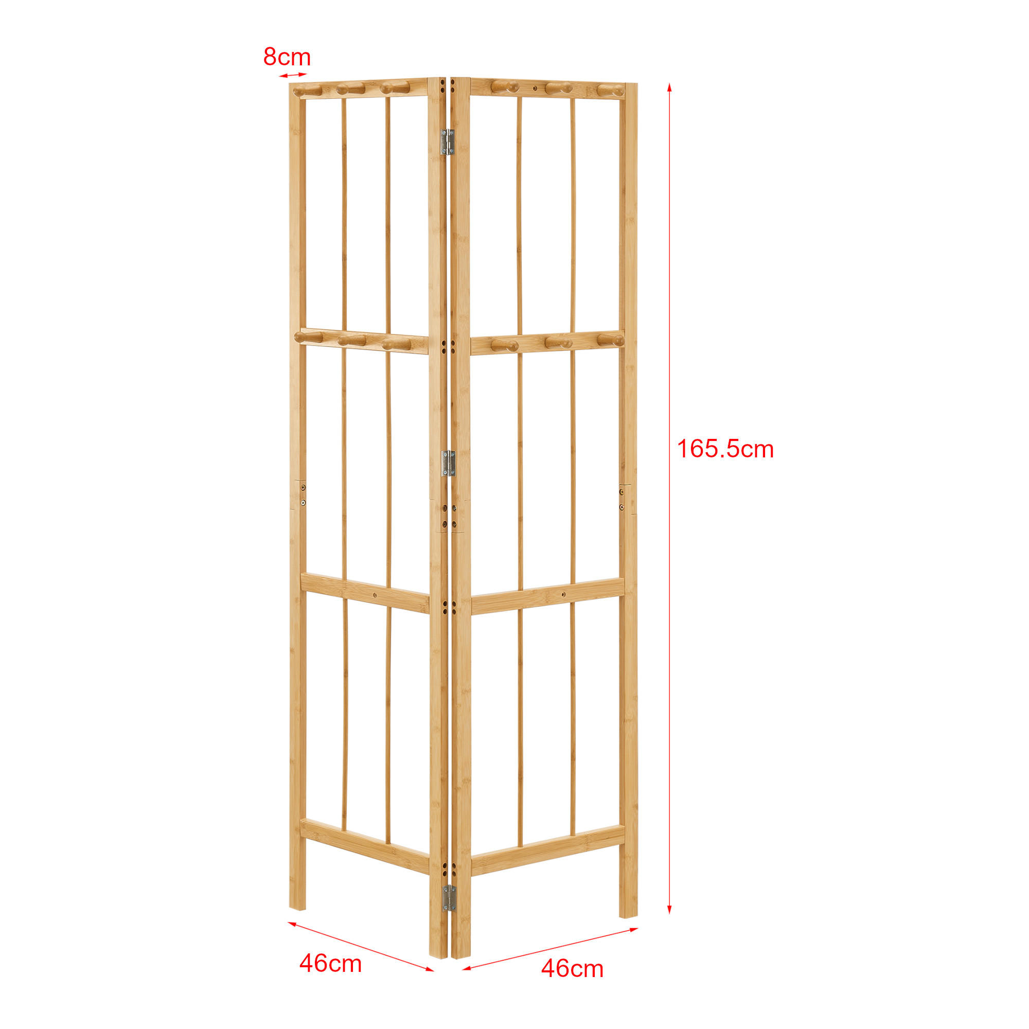 ECKGARDEROBE Hyllestad - Naturfarben, Naturmaterialien (92/165.5/8cm) - [en.casa]
