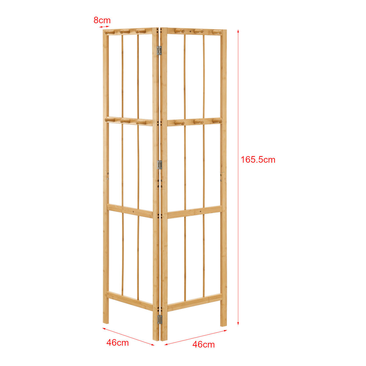 ECKGARDEROBE Hyllestad - Naturfarben, Naturmaterialien (92/165.5/8cm) - [en.casa]