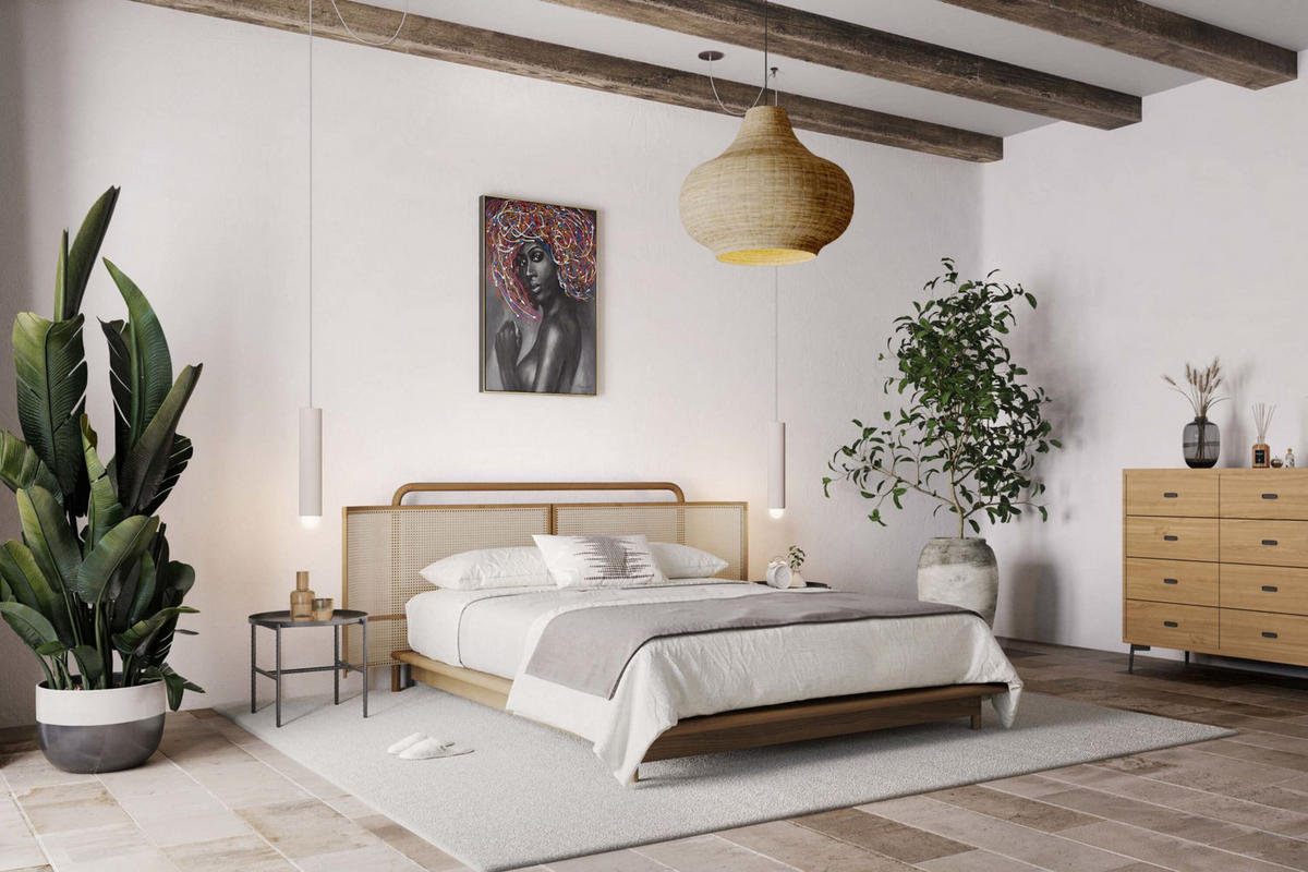 RUČNE MAĽOVANÝ AKRYLOVÝ OBRAZ 60/90 cm, hnedý, abstraktný geometrický motív - hnedá, drevo/textil (60/90cm) - KUNSTLOFT