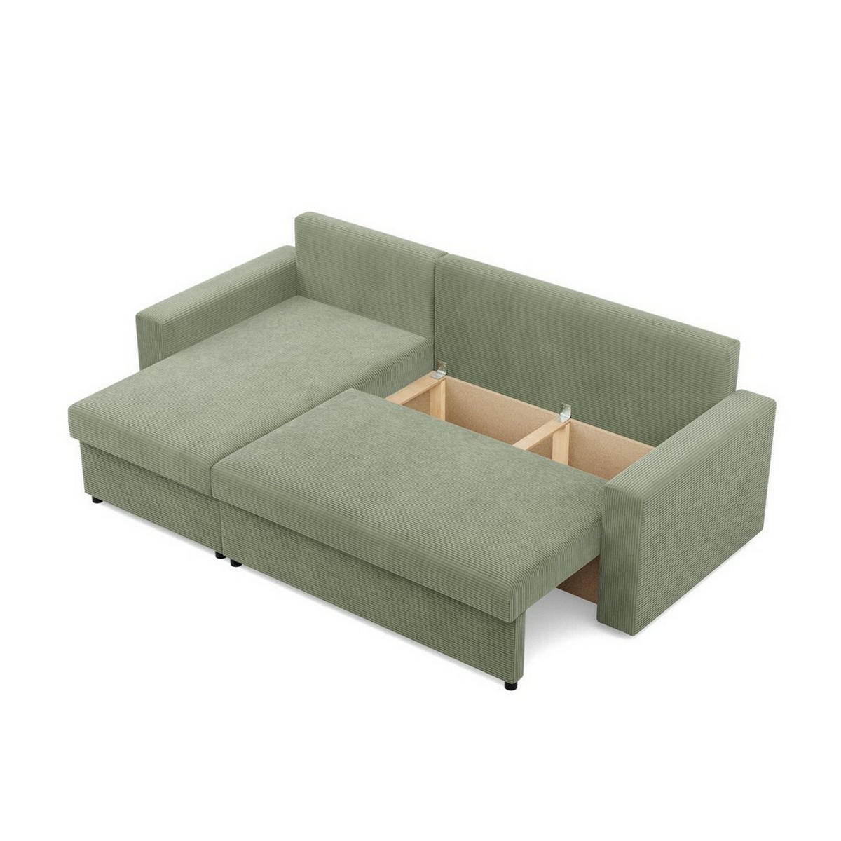 ECKSOFA Neo mit gerader Armlehnen olivgrün - Olivgrün, Textil (231/140cm) - SIMKAM Furniture