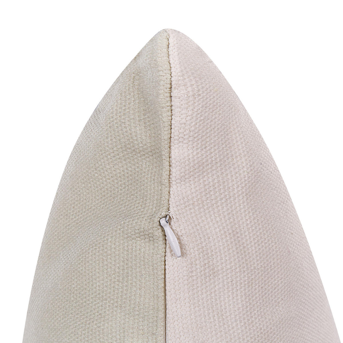 DEKOKISSEN 2er-Set Taupe 45/45 cm Fatsia - Graubraun, Naturmaterialien/Textil (45/45cm) - Beliani