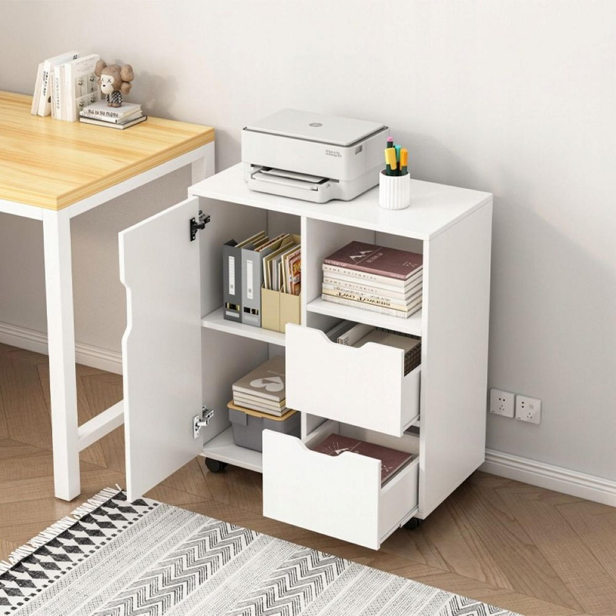 STANDSCHRANK, weiß 60/70/35cm - Weiß, Holzwerkstoff (60/70/35cm)