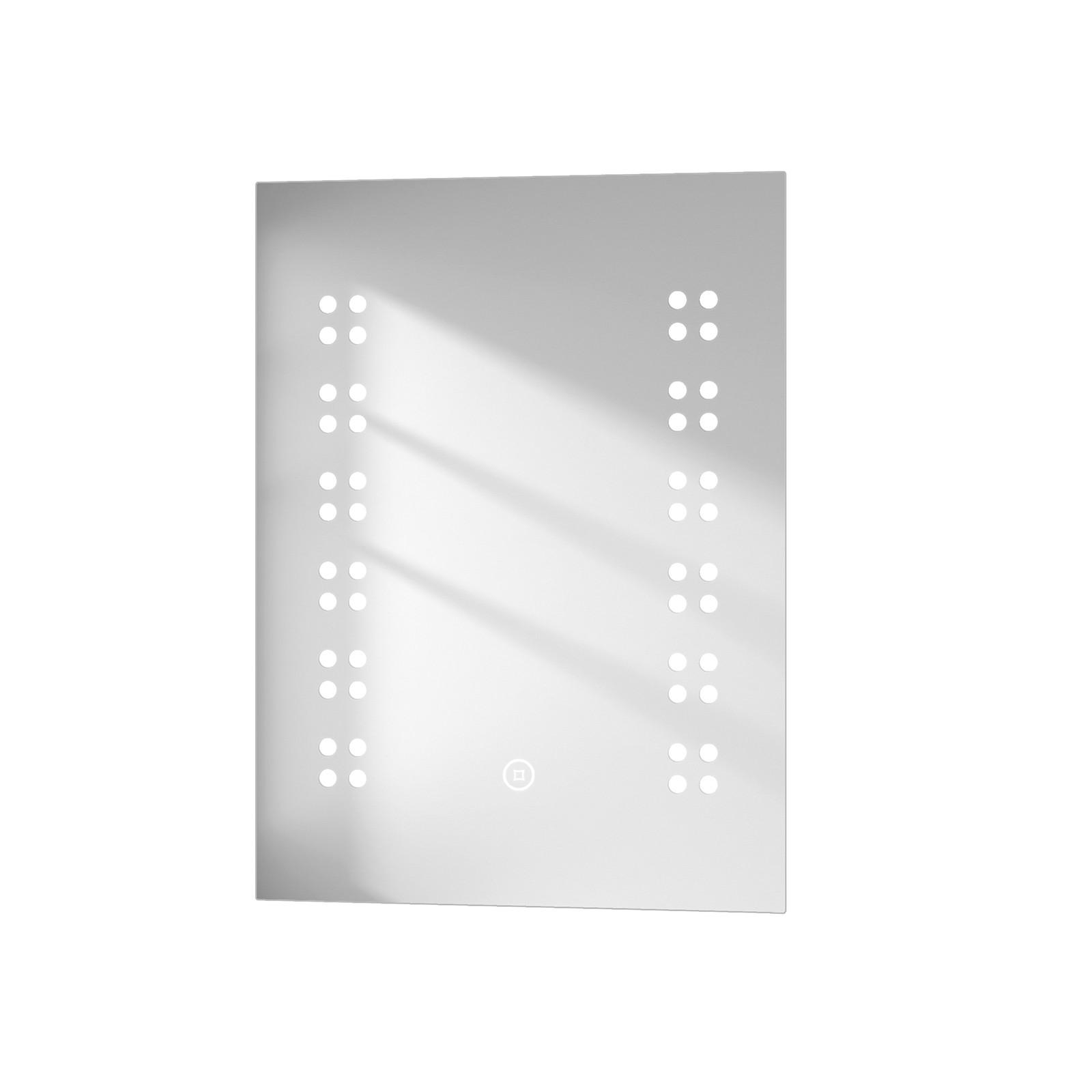 BADSPIEGEL mit Beleuchtung Rechteckig 60/45 cm - Weiß, Glas (45/3/60cm) - EMKE