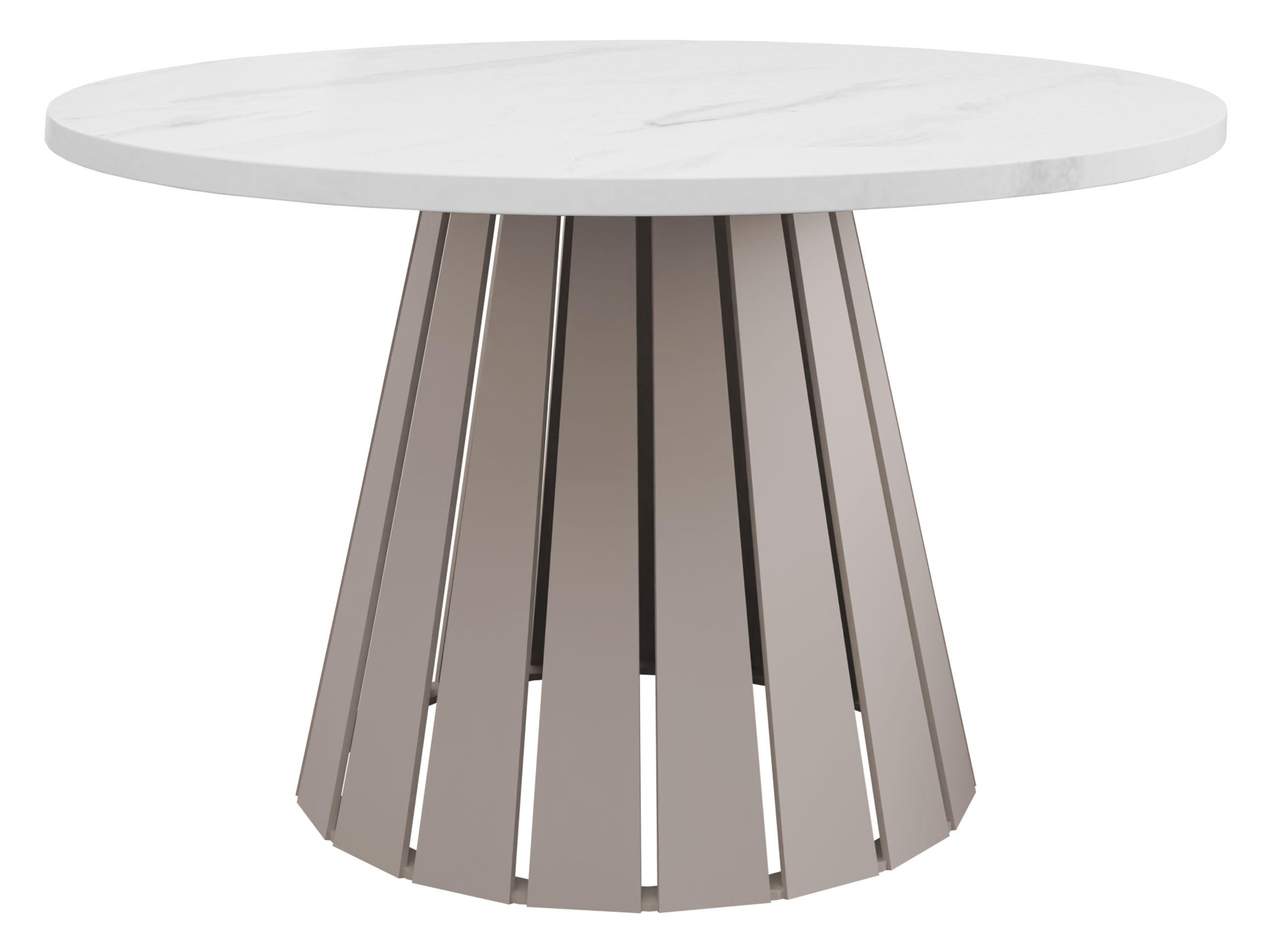 COUCHTISCH Circolo Cashmere - Kaschmir/Weiß, Holzwerkstoff/Metall (75/75/45cm) - MIRJAN24