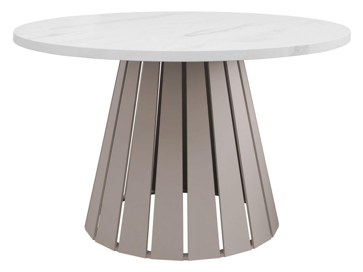 COUCHTISCH Circolo Cashmere - Kaschmir/Weiß, Holzwerkstoff/Metall (75/75/45cm) - MIRJAN24