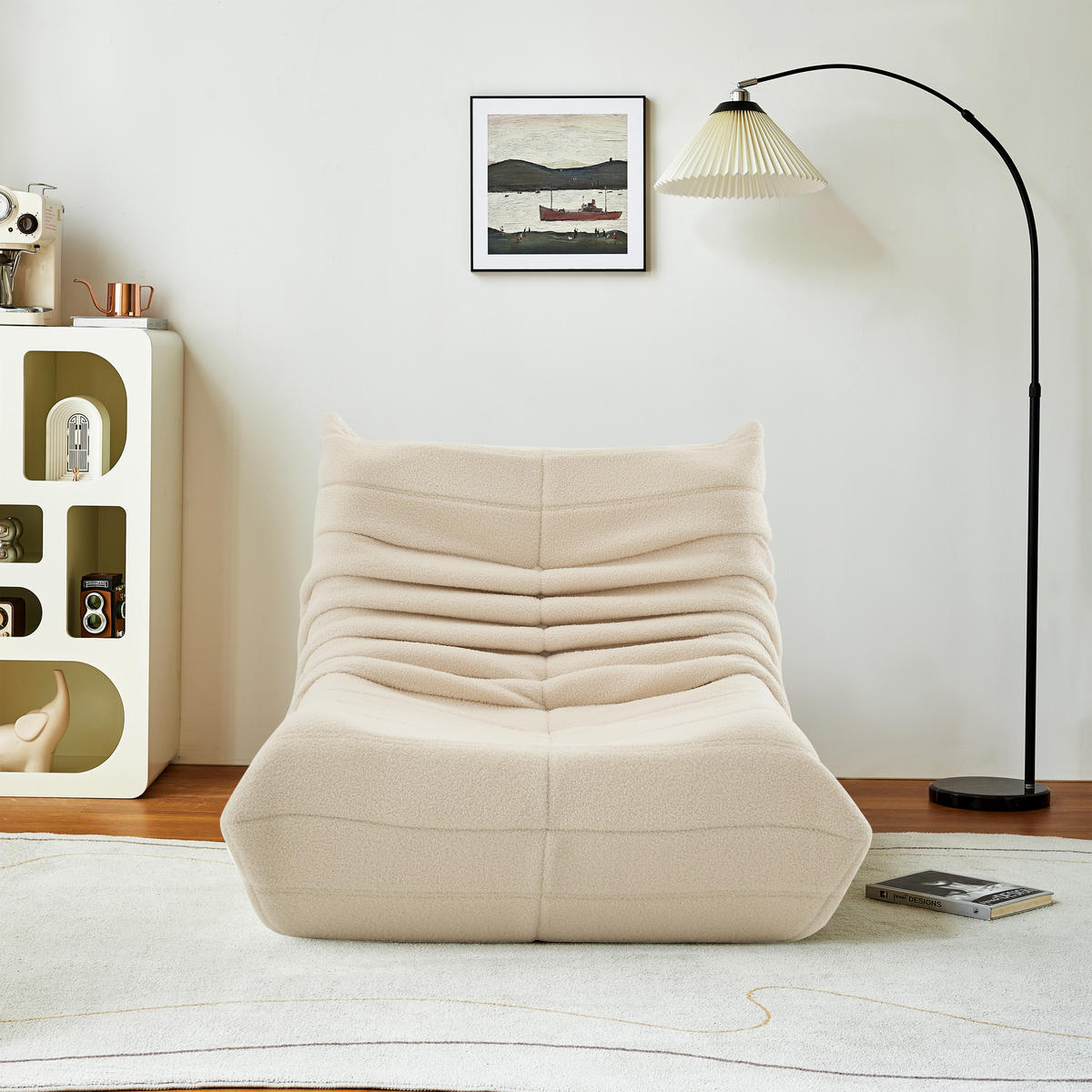 FERNSEH- & RELAXSESSEL Sofa Liegesofa für Wohnzimmer Beige - Beige, Holz (91.44/60.45/101.5cm)