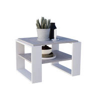 COUCHTISCH Holzwerkstoff rechteckig stabil Grau 44/54/63cm - Weiß/Grau, Holzwerkstoff (54/63/44cm) - CraftPAK