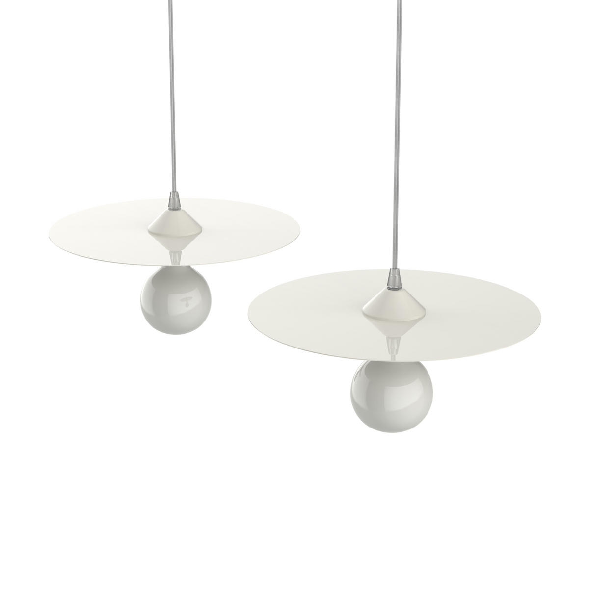 HÄNGELEUCHTE - Weiß Hochglanz, Metall (30/30/7cm) - Lumicom