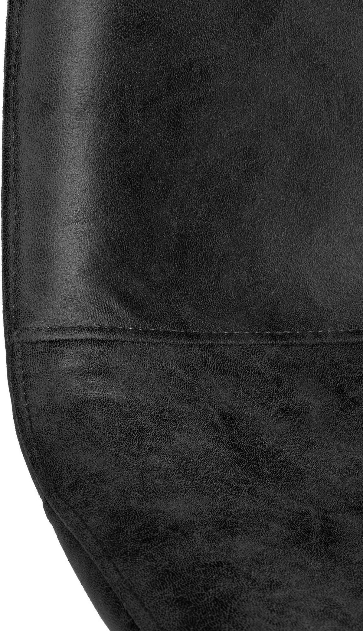 ESSZIMMERSTÜHLE 4er-Set MOVI Schwarz Kunstleder Metall 88x44x51 cm - Schwarz, Metall (44/88/51cm) - DELUKE