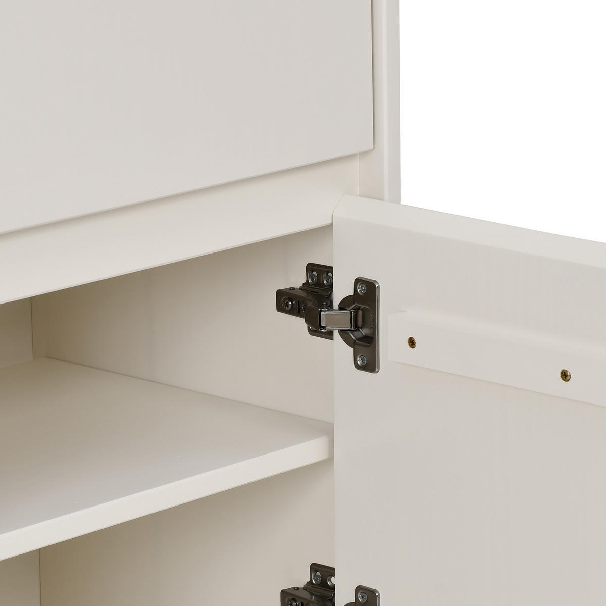 MIDISCHRANK mit 2 Türen - Pinie Massivholz - Softclose - Beige, Holz (44/138/35cm) - home24