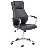 CHEFSESSEL Schwarz Adept - Silberfarben/Schwarz, Kunststoff (70/115/70cm) - Beliani