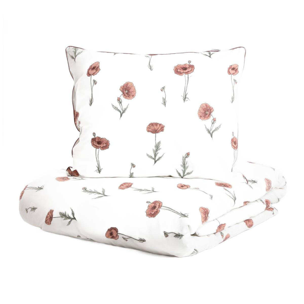 BETTWÄSCHE Meadow Flowers weiß-rot 140/200 cm - Rot/Weiß, Textil (140/200cm) - Homla