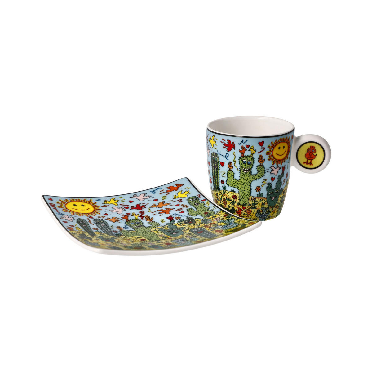 ESPRESSOTASSE James Rizzi - Desert Life, Fine Bone China, Bunt, 0.1 L - Multicolor, Keramik (0.1L) - Goebel