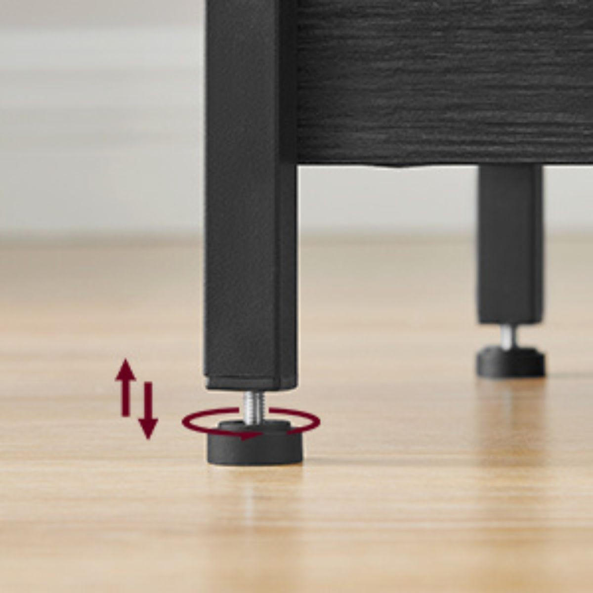 BEISTELLTISCH mit 2 Schubladen - H60 cm - Schwarz, Holzwerkstoff (35/60/60cm) - Calicosy