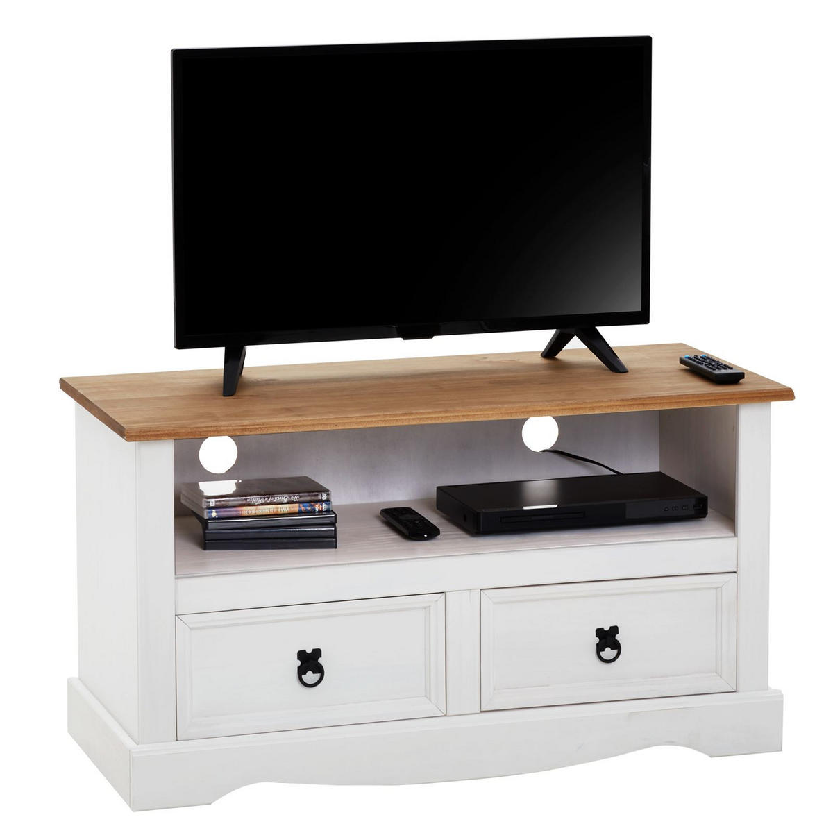 LOWBOARD CAMPO - Weiß/Braun, Holz (99/54/44cm) - CARO-Möbel