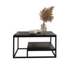 COUCHTISCHE Balance Schwarz, Schwarz Gestell, Kaffeetisch mit Regal - Schwarz, Holzwerkstoff (60/90/48cm) - Bettso