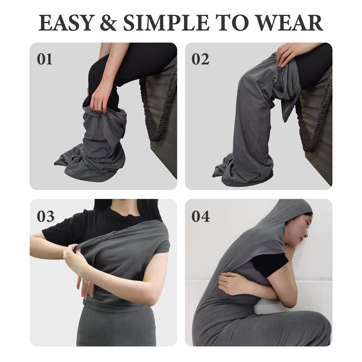 SCHLAFSACK besonders leicht Grau Groß - Grau, Textil (54/185cm) - Vercart