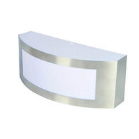 LED AUSSEN-WANDLEUCHTE Edelstahl Silber - Silberfarben, Metall (9/10/25cm)