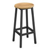 BARHOCKER in Eiche und Schwarz Beine - Eichefarben/Schwarz, Holzwerkstoff (32/65/32cm) - Home Collective