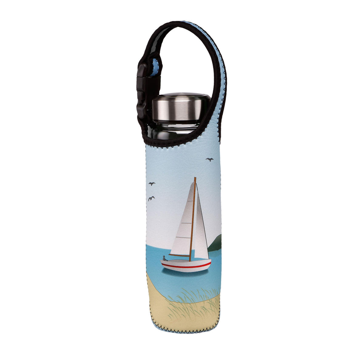 TRINKFLASCHE Ocean Love, Scandic Home, Glas-Kombi, Bunt, 700 ml - Multicolor, Glas (0.7L) - Goebel